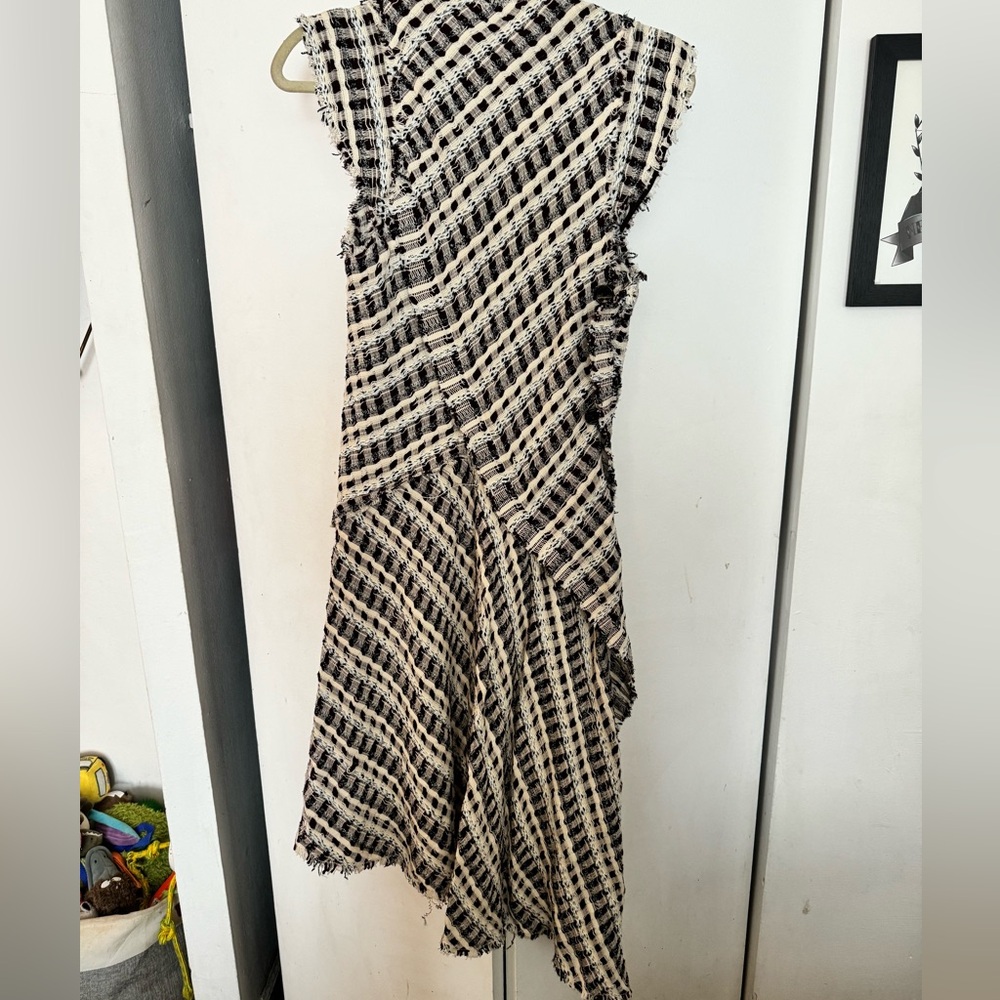 Proenza Schouler Asymmetrical Tweed Dress sz 8